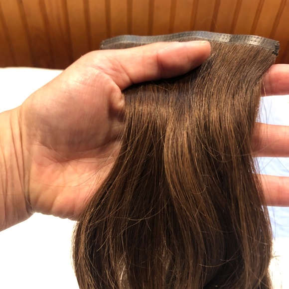 Luxy 12” fill-ins. Natural Brown Hair Extensions - Picture 3 of 5